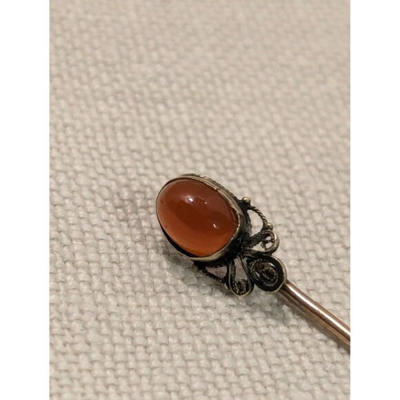 Victorian Amber Gold Filled Stick/Tie Pin 19th C. - Picture 1 of 7